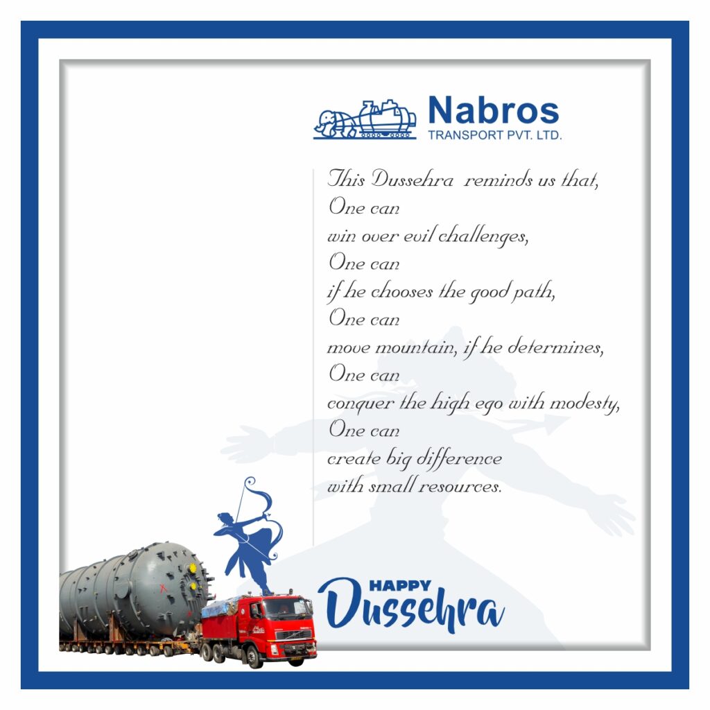 Happy Dussera Message from Nabros Transport